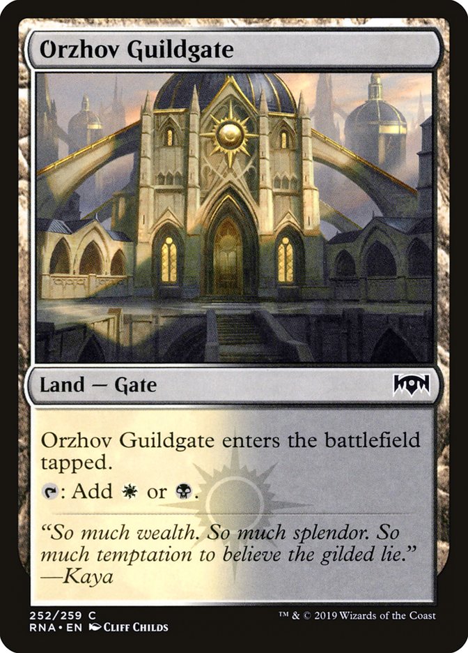 Orzhov Guildgate (252/259) [Ravnica Allegiance] Magic: The Gathering