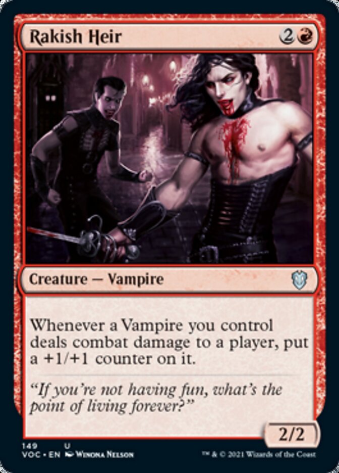Rakish Heir [Innistrad: Crimson Vow Commander] Magic: The Gathering