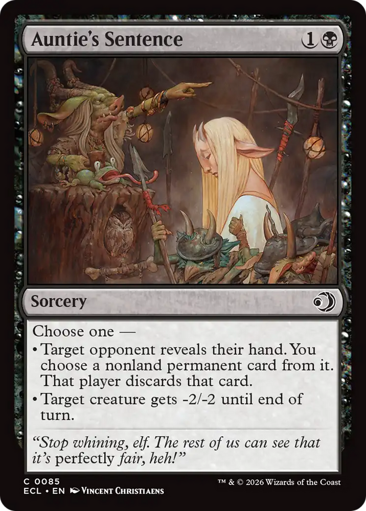 Auntie's Sentence [Lorwyn Eclipsed] Magic: The Gathering