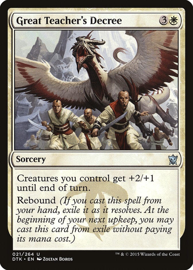 Great Teacher's Decree [Dragons of Tarkir] Magic: The Gathering