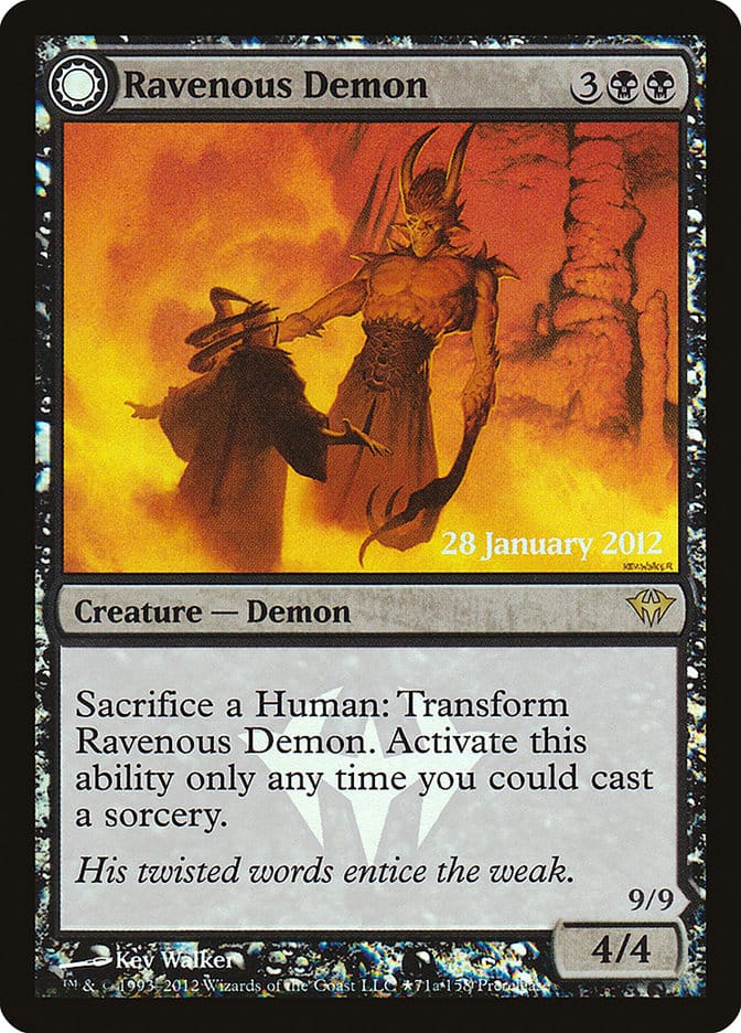 Ravenous Demon // Archdemon of Greed [Dark Ascension Prerelease Promos] Magic: The Gathering