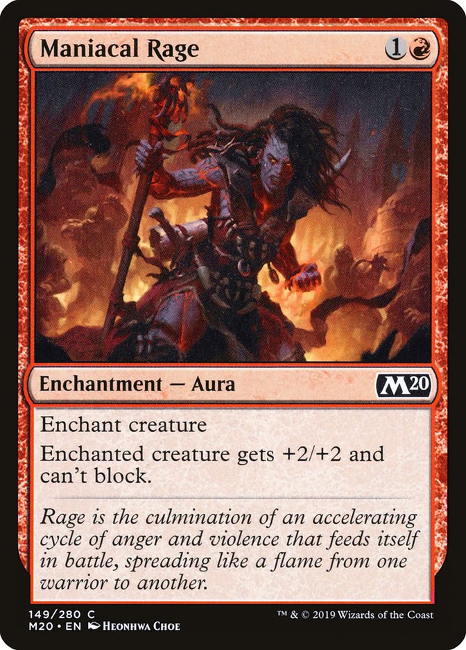 Maniacal Rage [Core Set 2020] Magic: The Gathering