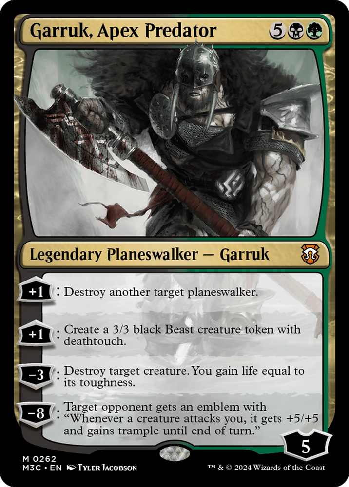 Garruk, Apex Predator (Ripple Foil) [Modern Horizons 3 Commander] Magic: The Gathering