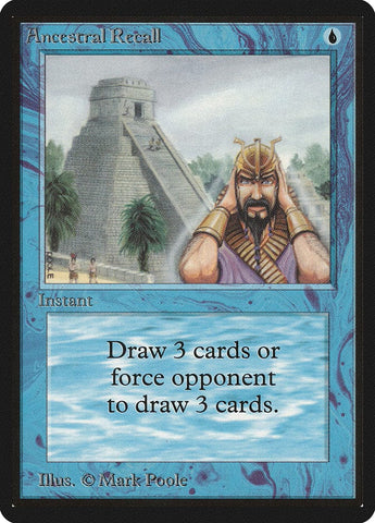 Ancestral Recall [Beta Edition] Magic: The Gathering