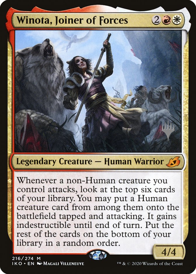Winota, Joiner of Forces (Promo Pack) [Ikoria: Lair of Behemoths Promos] Magic: The Gathering