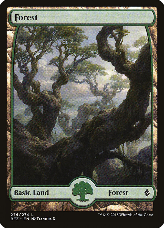 Forest (274) (Full Art) [Battle for Zendikar] Magic: The Gathering