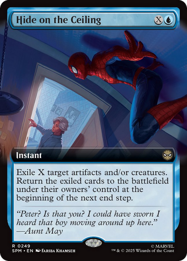 Hide on the Ceiling (Extended Art) [Marvel's Spider-Man] Magic: The Gathering