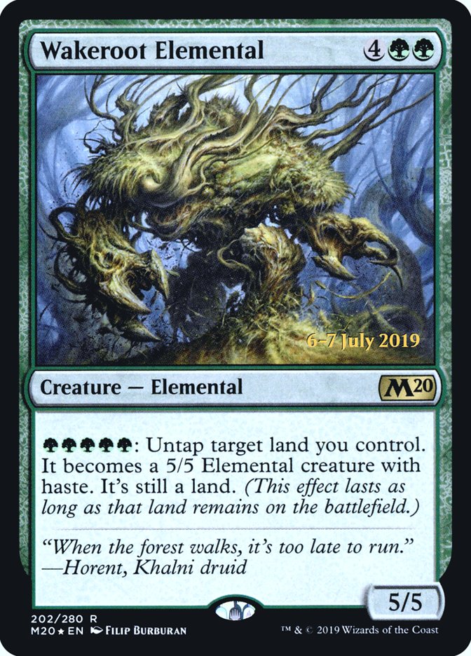 Wakeroot Elemental [Core Set 2020 Prerelease Promos] Magic: The Gathering