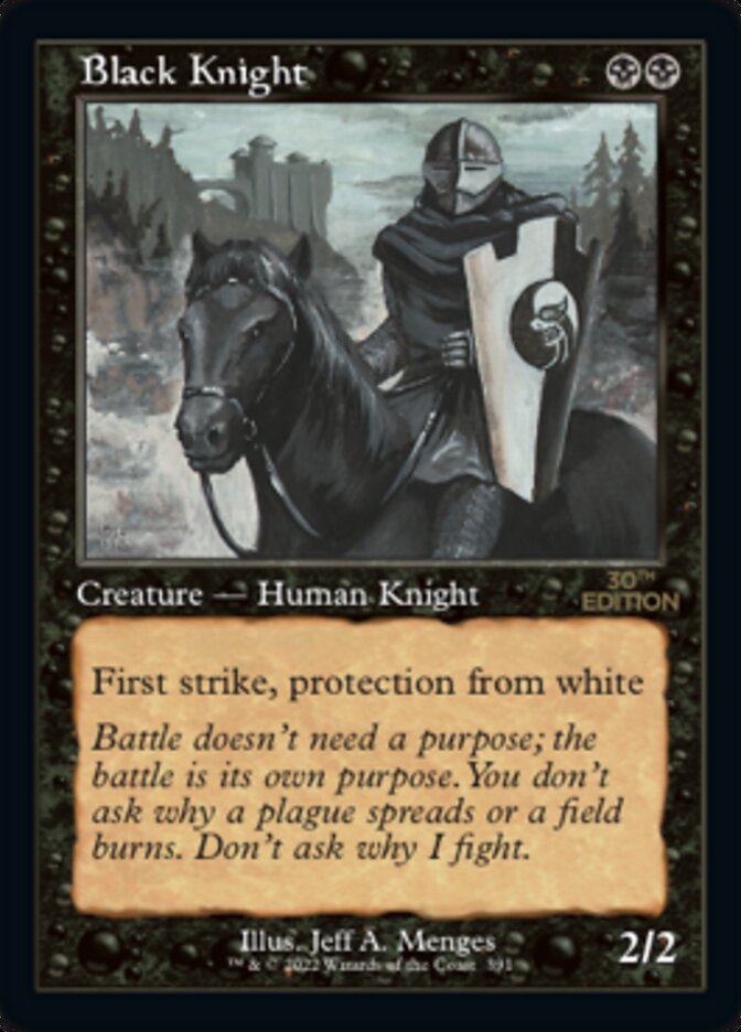 Black Knight (Retro) [30th Anniversary Edition] Magic: The Gathering
