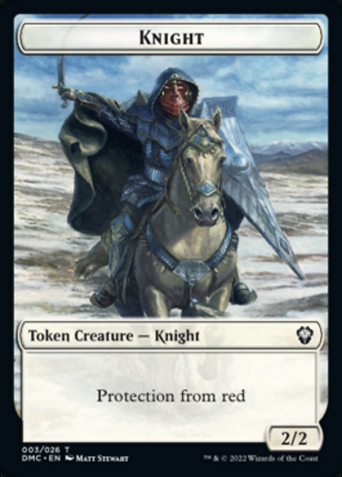 Saproling // Knight Double-Sided Token [Dominaria United Tokens] Magic: The Gathering