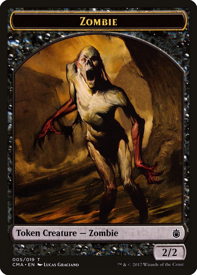 Zombie Token [Commander Anthology Tokens] Magic: The Gathering