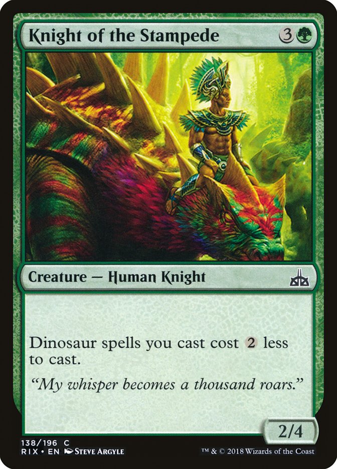 Knight of the Stampede [Rivals of Ixalan] Magic: The Gathering
