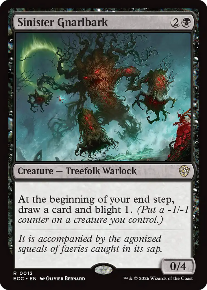 Sinister Gnarlbark [Lorwyn Eclipsed Commander] Magic: The Gathering
