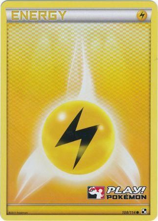 Lightning Energy (108/114) (Play Pokemon Promo) [Black & White: Base Set] Pokémon