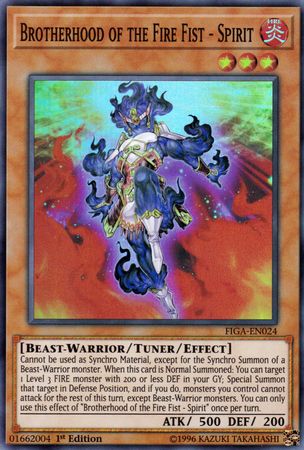 Brotherhood of the Fire Fist - Spirit [FIGA-EN024] Super Rare - Yugioh Cards For Your TCG Needs!