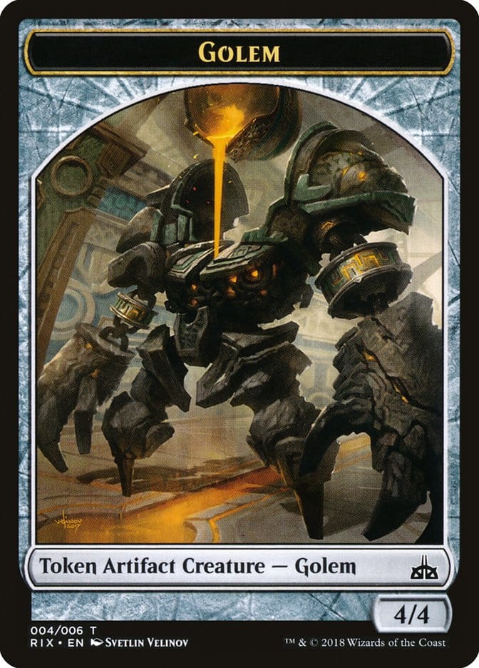 Golem Token [Rivals of Ixalan Tokens] Magic: The Gathering