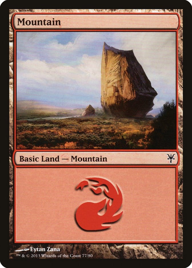 Mountain (77) [Duel Decks: Sorin vs. Tibalt] Magic: The Gathering