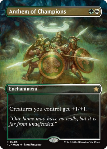 Anthem of Champions (Borderless Mana Foil) [Foundations] Magic: The Gathering