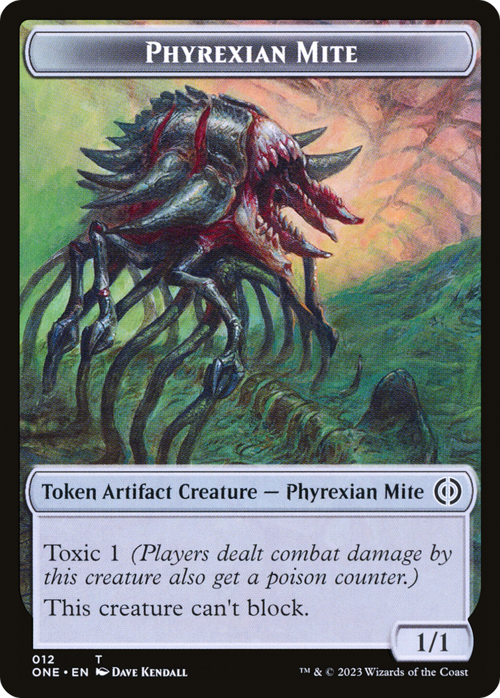 Phyrexian Mite Token (12) [Phyrexia: All Will Be One Tokens] Magic: The Gathering