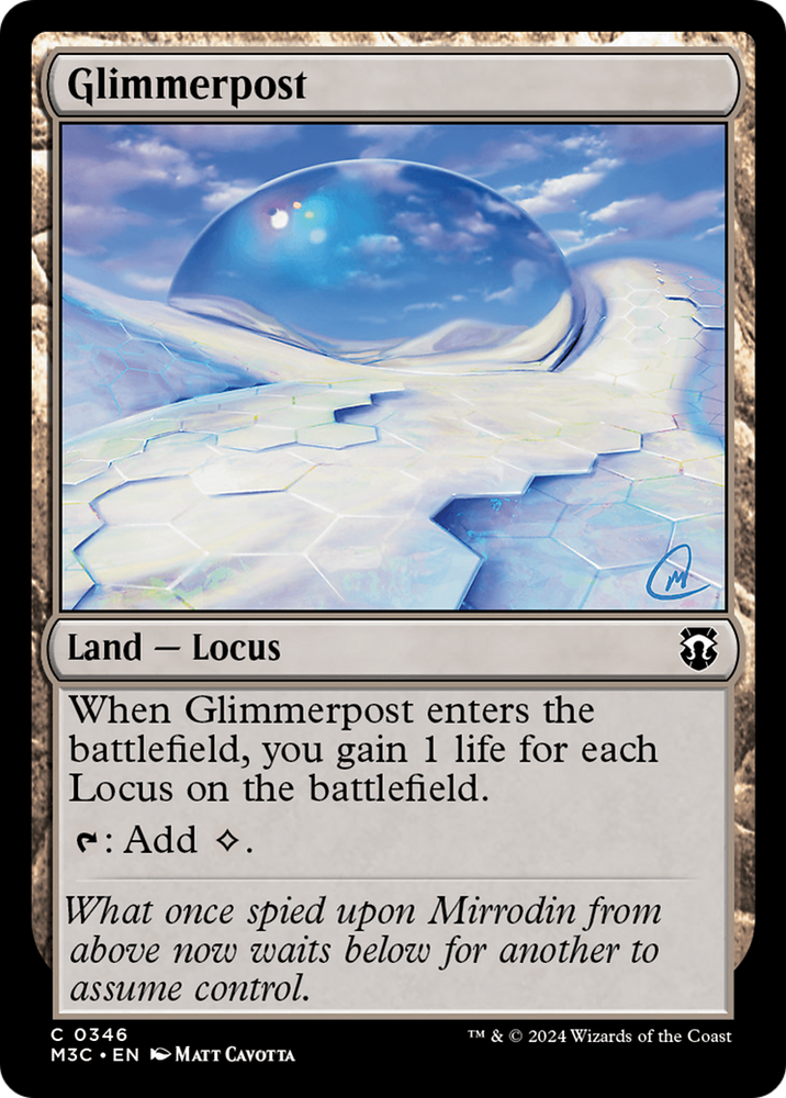 Glimmerpost (Ripple Foil) [Modern Horizons 3 Commander] Magic: The Gathering