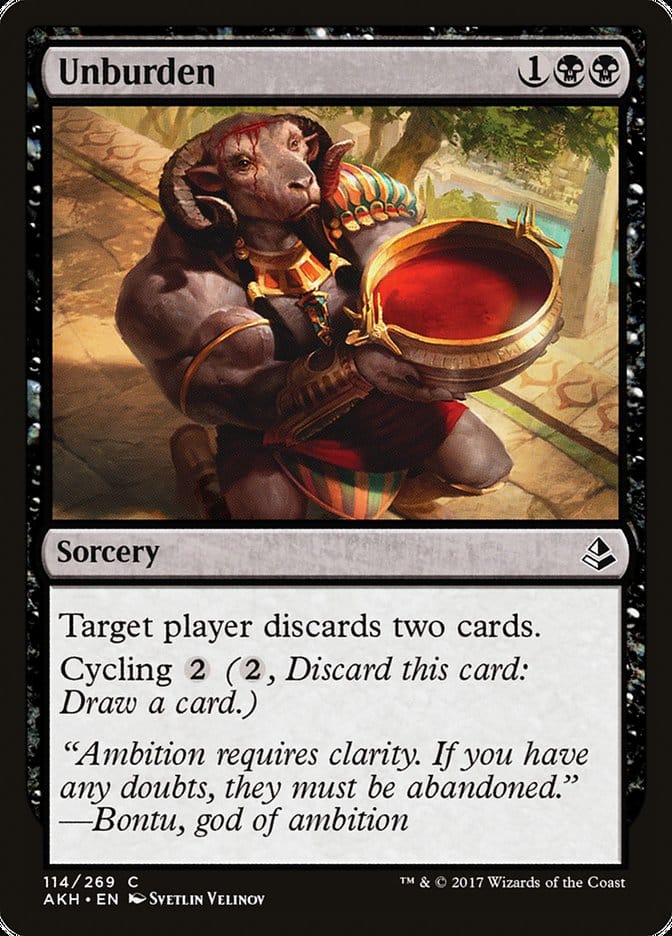 Unburden [Amonkhet] Magic: The Gathering