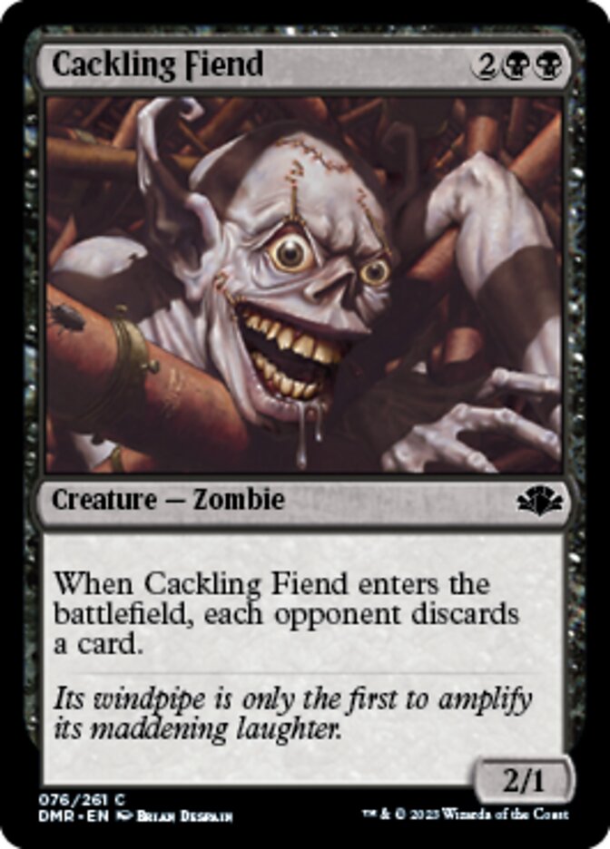 Cackling Fiend [Dominaria Remastered] Magic: The Gathering