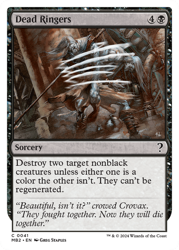 Dead Ringers (White Border) [Mystery Booster 2] Magic: The Gathering