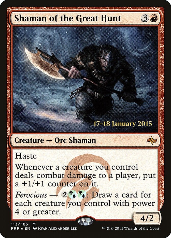 Shaman of the Great Hunt [Fate Reforged Prerelease Promos] Magic: The Gathering