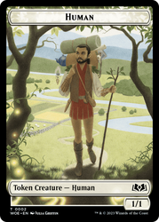 Human // Food (0011) Double-Sided Token [Wilds of Eldraine Tokens] Magic: The Gathering