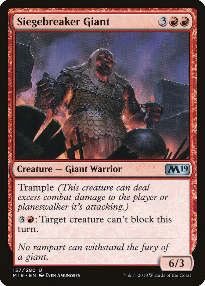 Siegebreaker Giant [Core Set 2019] Magic: The Gathering
