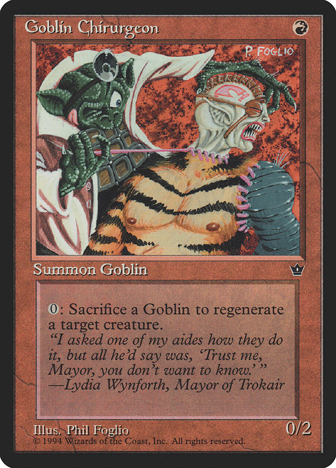 Goblin Chirurgeon (Phil Foglio) [Fallen Empires] Magic: The Gathering