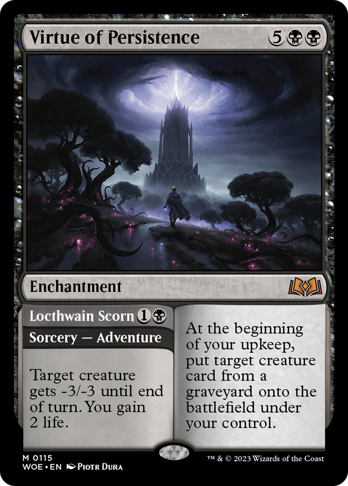 Virtue of Persistence // Locthwain Scorn [Wilds of Eldraine] Magic: The Gathering