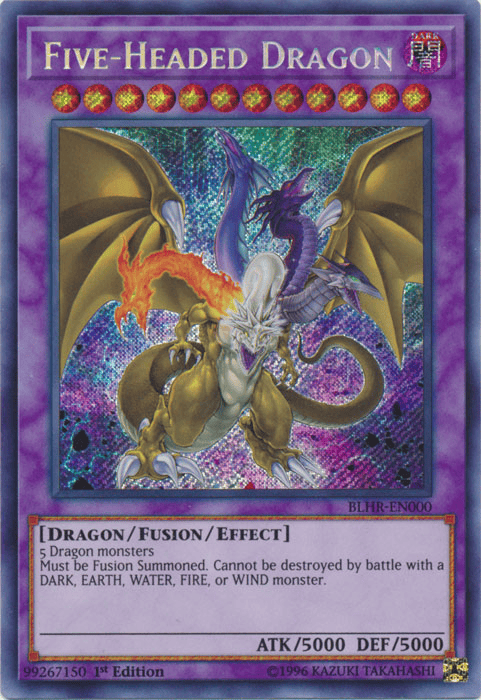 Five-Headed Dragon [BLHR-EN000] Secret Rare - Yugioh Cards For Your TCG Needs!