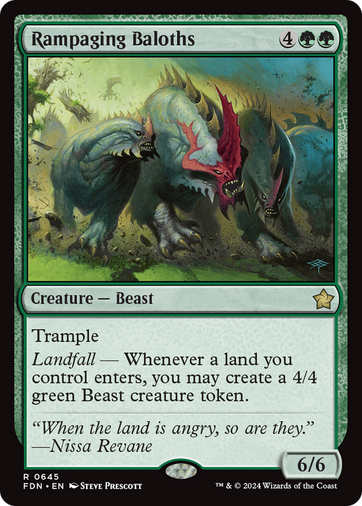 Rampaging Baloths [Foundations] Magic: The Gathering