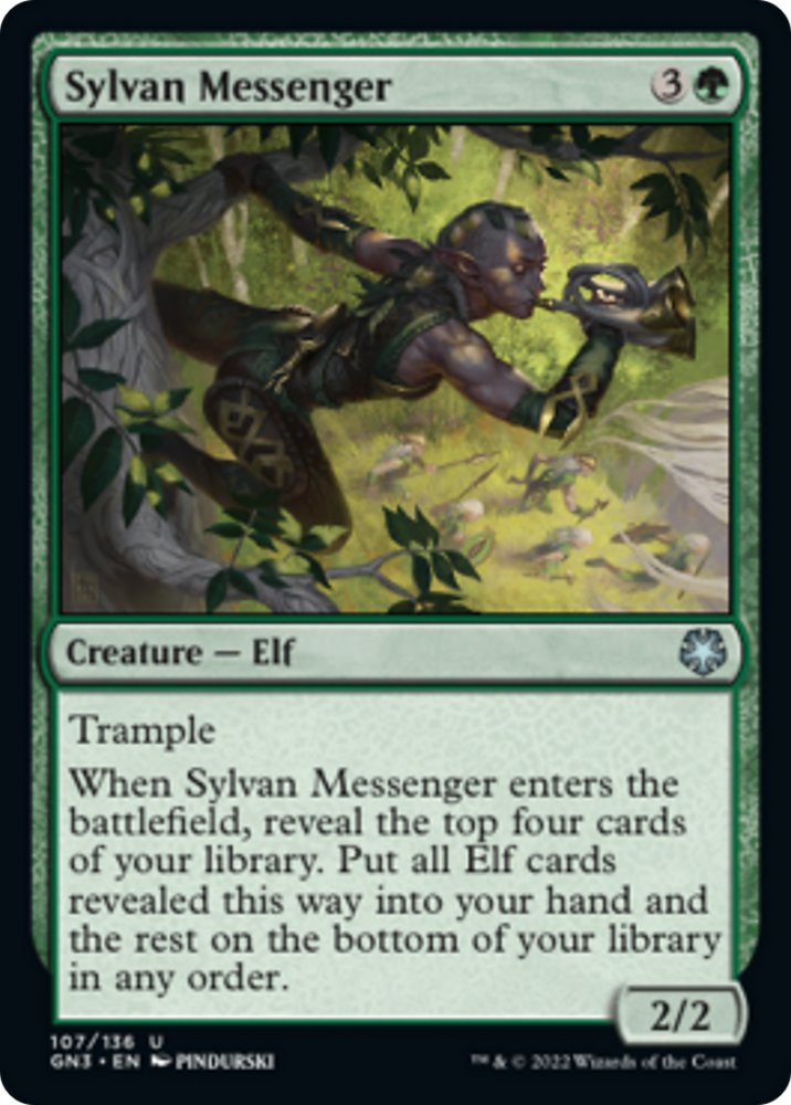 Sylvan Messenger [Game Night: Free-for-All] Magic: The Gathering