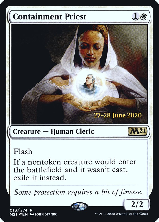 Containment Priest [Core Set 2021 Prerelease Promos] Magic: The Gathering