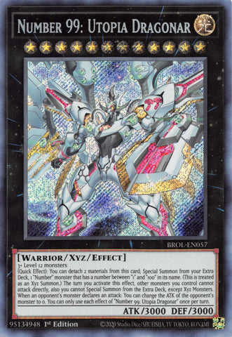 Number 99: Utopia Dragonar [BROL-EN057] Secret Rare - Yugioh Cards For Your TCG Needs!