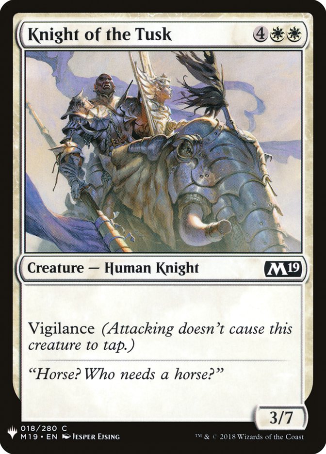 Knight of the Tusk [Mystery Booster] Magic: The Gathering