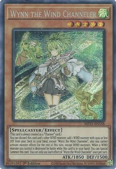 Wynn the Wind Channeler [MP21-EN158] Prismatic Secret Rare - Yugioh Cards For Your TCG Needs!
