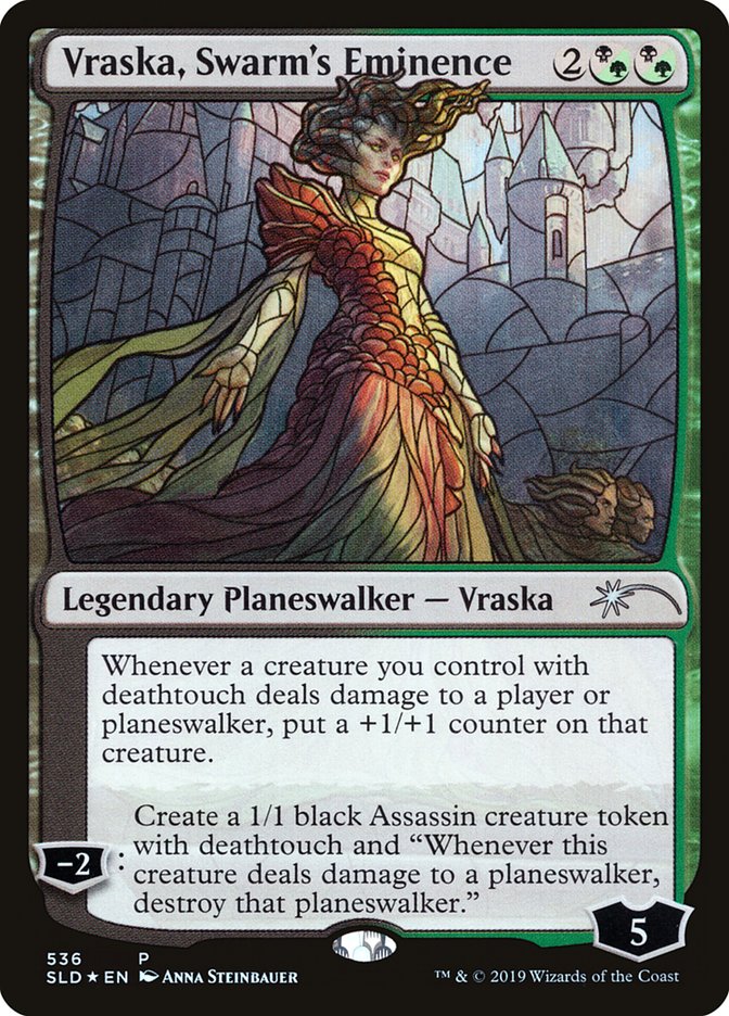 Vraska, Swarm's Eminence (Stained Glass) [Secret Lair Drop Promos] Magic: The Gathering