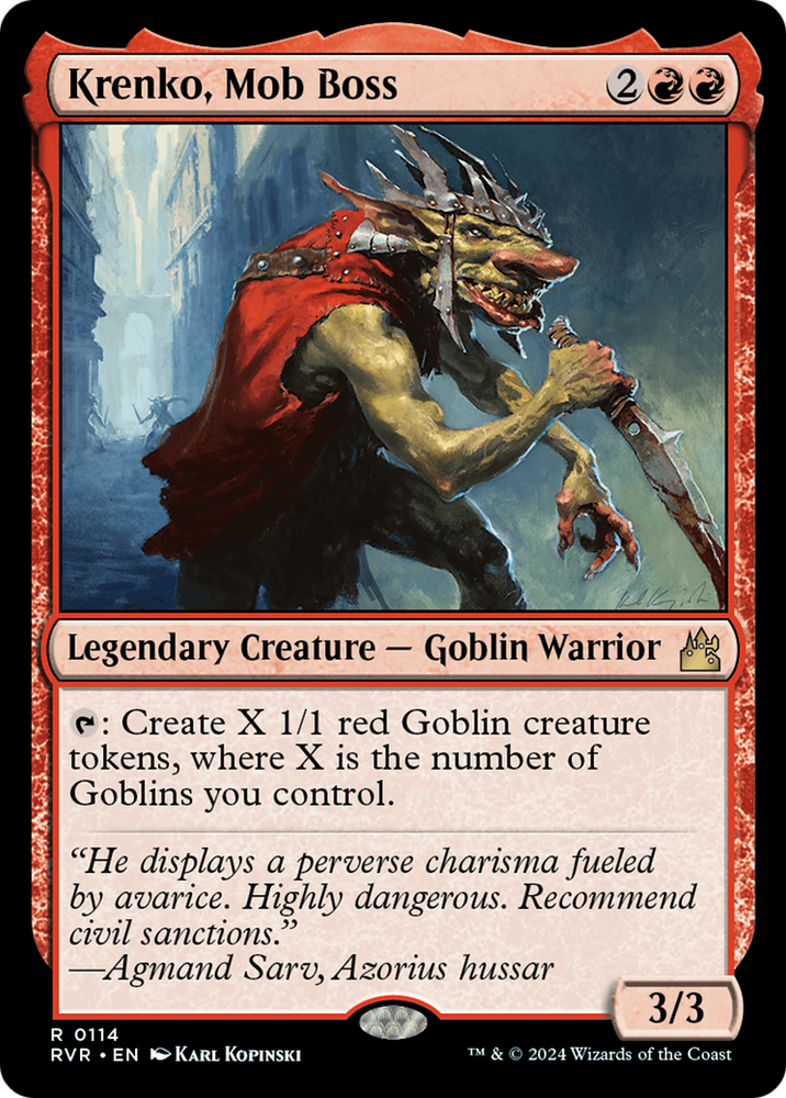 Krenko, Mob Boss [Ravnica Remastered] Magic: The Gathering