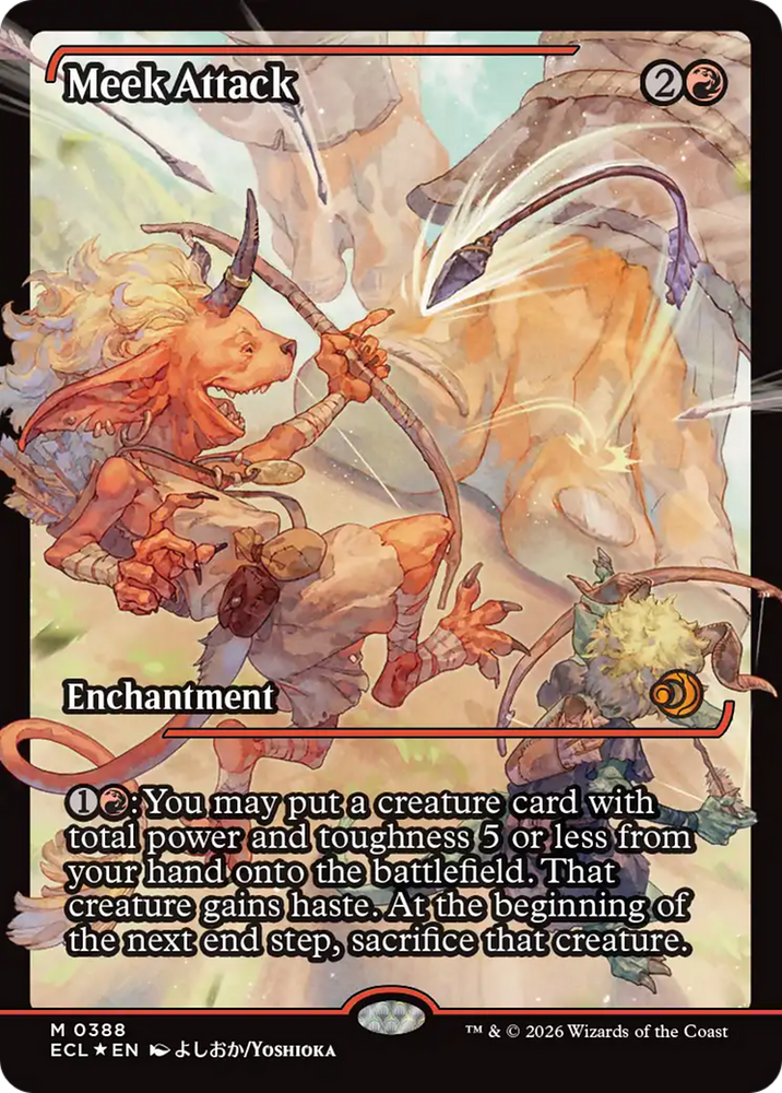Meek Attack (388) (Showcase) [Lorwyn Eclipsed] Magic: The Gathering