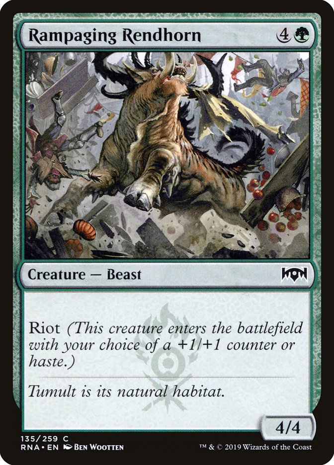 Rampaging Rendhorn [Ravnica Allegiance] Magic: The Gathering