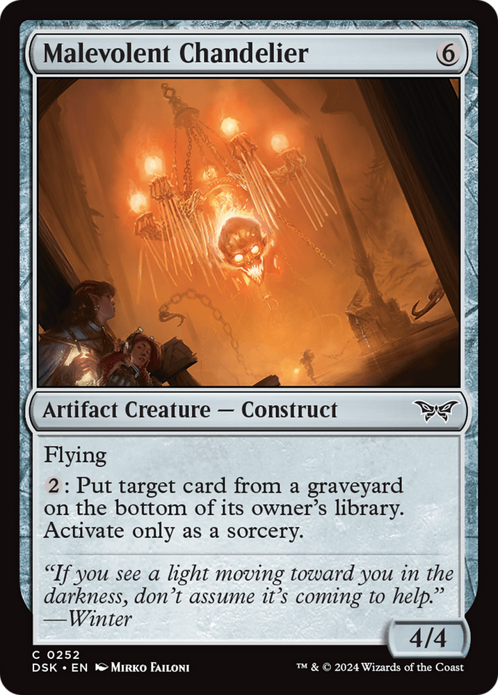 Malevolent Chandelier [Duskmourn: House of Horror] Magic: The Gathering
