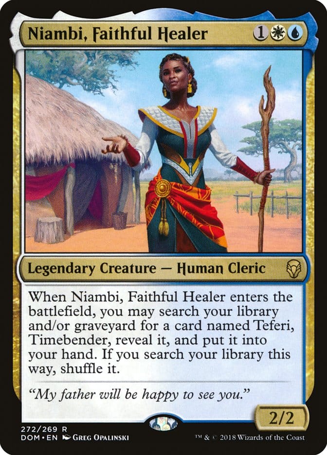 Niambi, Faithful Healer [Dominaria] Magic: The Gathering