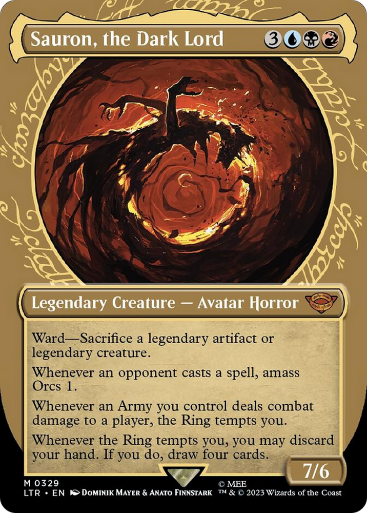 Sauron, the Dark Lord (Showcase Ring Frame) [The Lord of the Rings: Tales of Middle-Earth] Magic: The Gathering