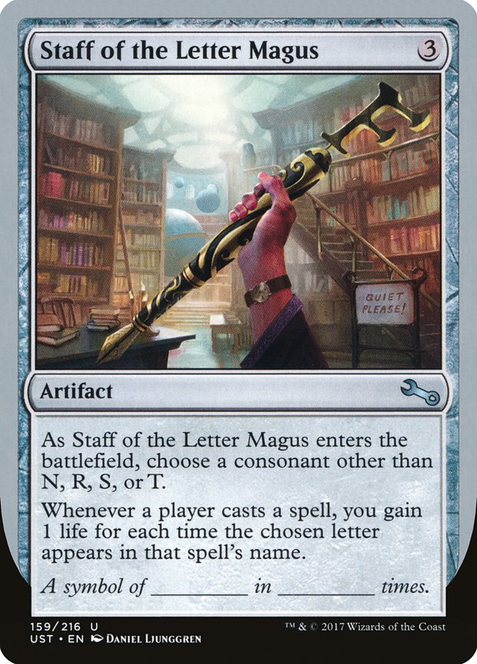 Staff of the Letter Magus [Unstable] Magic: The Gathering