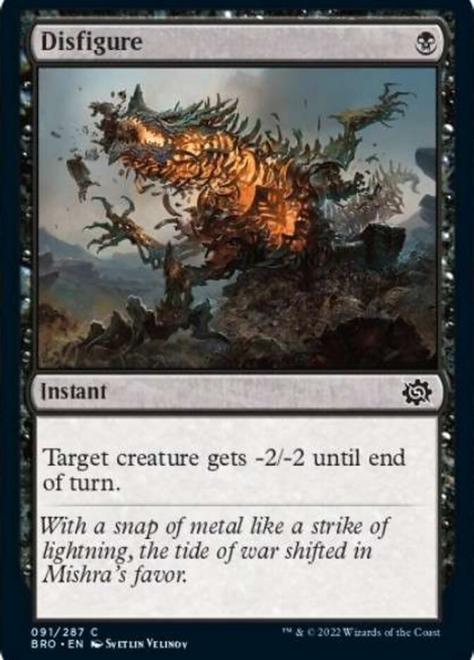 Disfigure [The Brothers' War] Magic: The Gathering