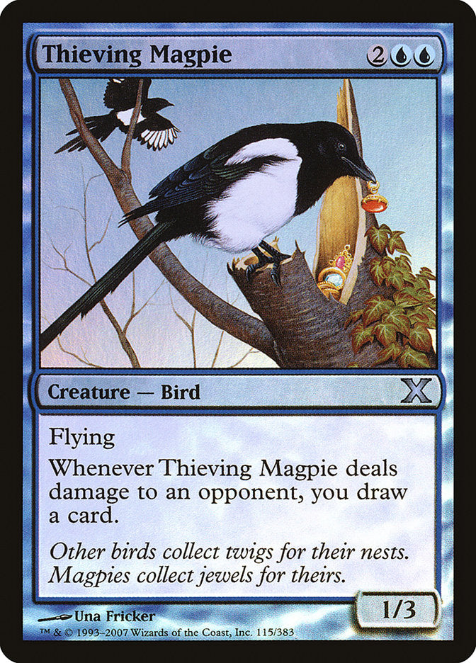 Thieving Magpie (Premium Foil) [Tenth Edition] Magic: The Gathering
