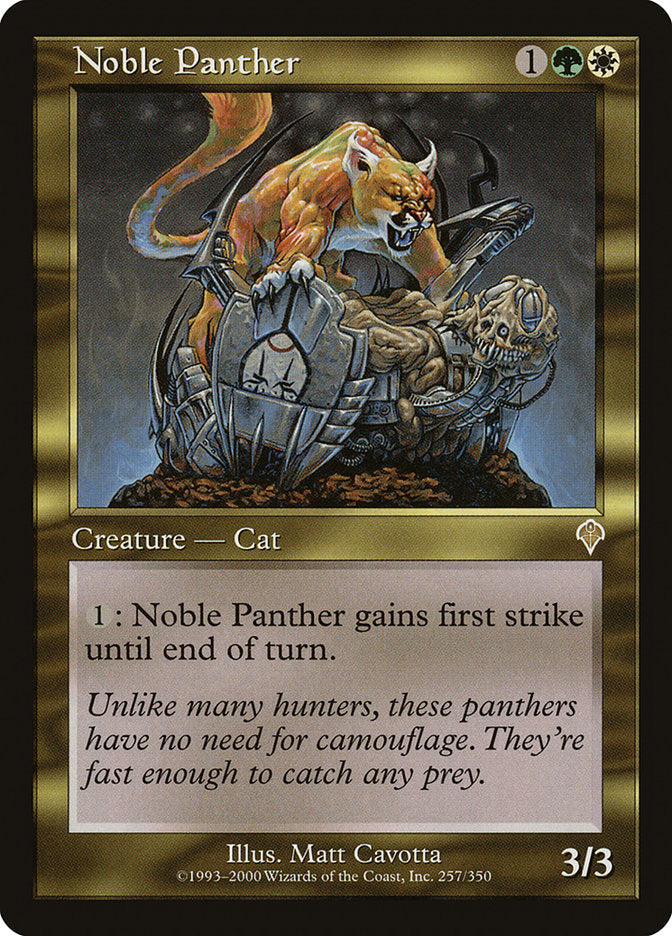 Noble Panther [Invasion] Magic: The Gathering